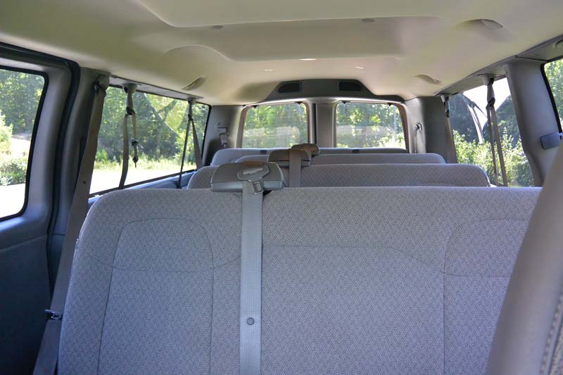 GMC passenger van interior
