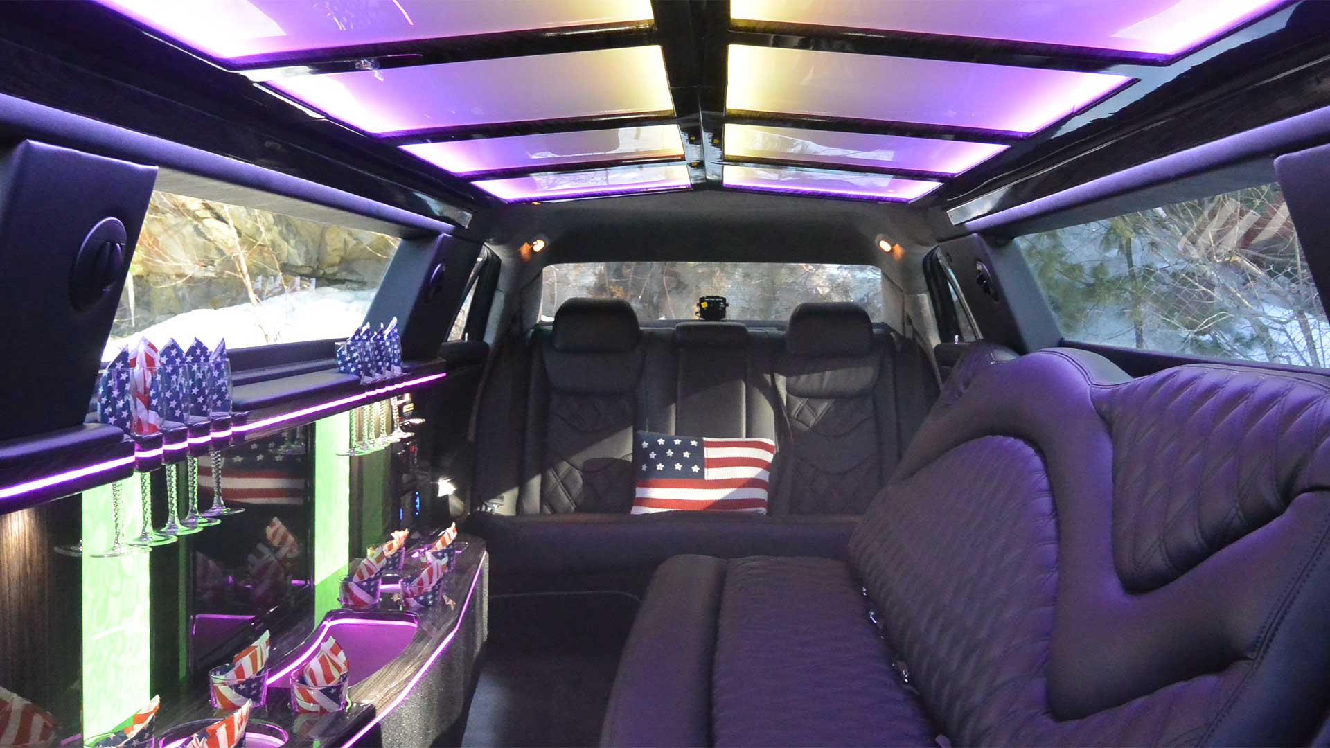Stretch limo interior